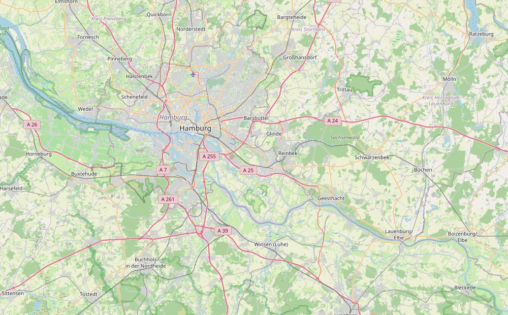 Karte: Hamburg und Umgebung